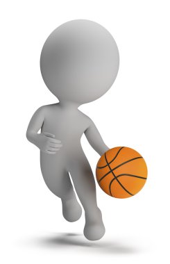 3d small - basketball player clipart