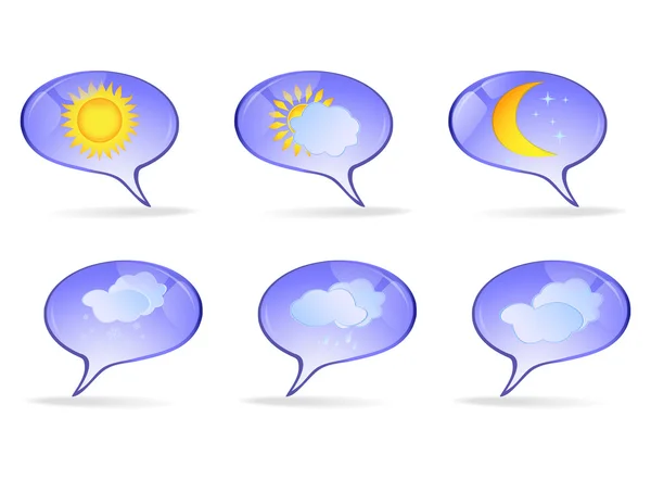 Icônes en papier avec l'image météo — Image vectorielle