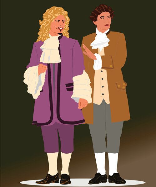 Мужчины в ретро костюмах
