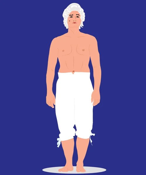 Homme à poitrine nue en pantalon — Image vectorielle