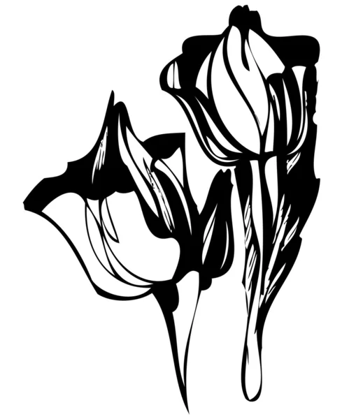 Eine Tulpe — Stockvektor