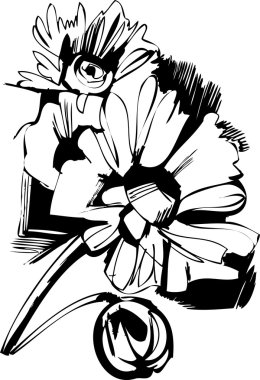 A bouquet of wildflowers clipart