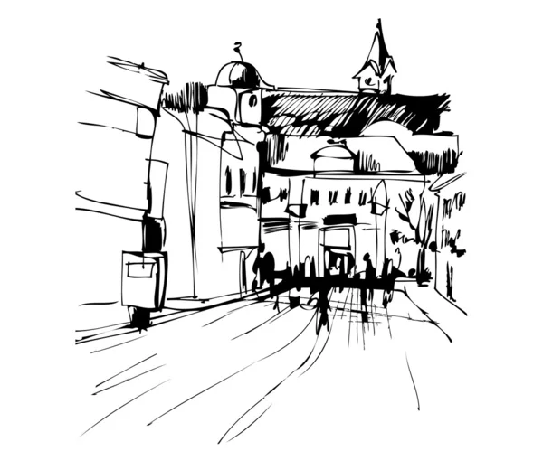 Place de la ville — Image vectorielle