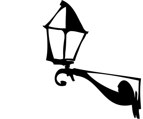 Вулична лампа прикріплена до стіни — стоковий вектор