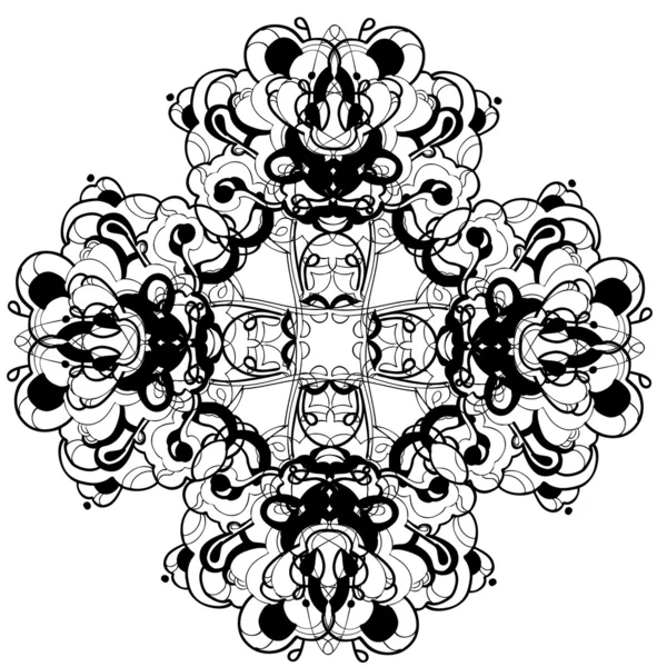 Conception graphique abstraite en noir et blanc — Image vectorielle