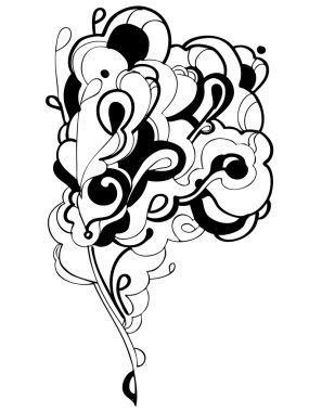 Abstract graphic design in black and white clipart