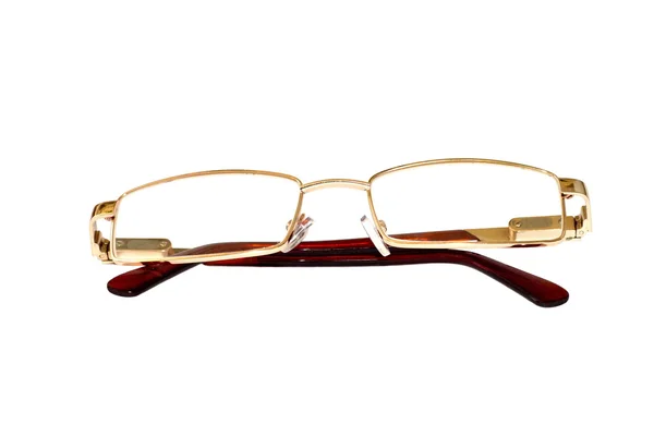 Okulary złoty kolor matowy wzrok — Zdjęcie stockowe