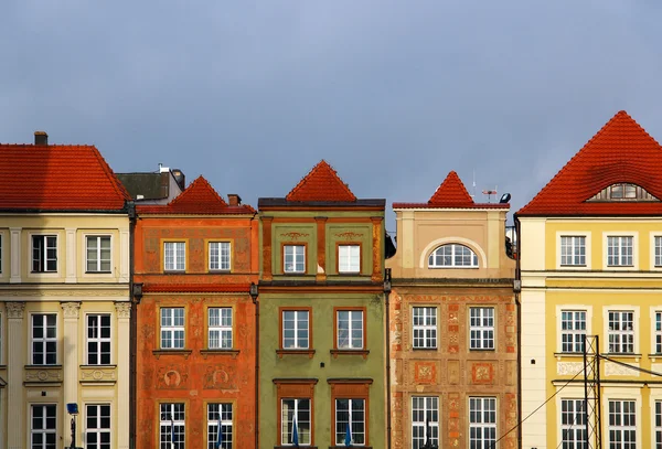 Будинки на Ринковій площі в місті Познань — стокове фото