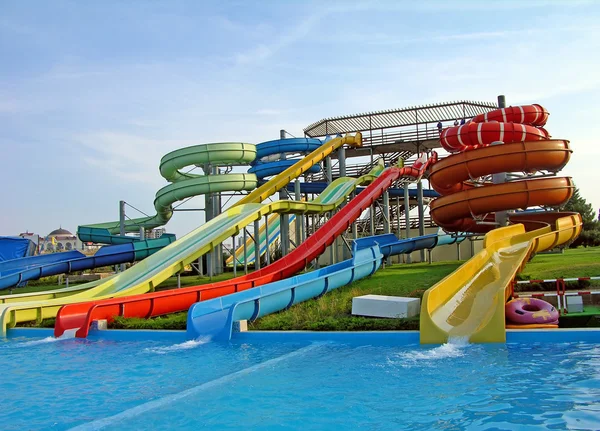 Aquapark slides — Stock Photo, Image