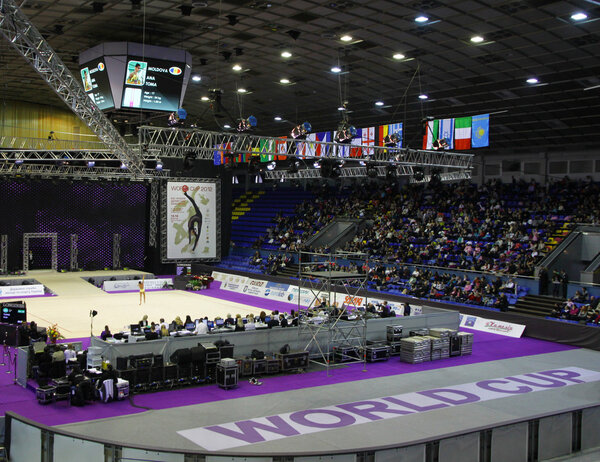 Дворец спорта в Киеве во время Кубка Дерюгиной
