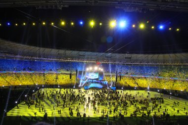 Olympic stadium opening ceremony, Kyiv, Ukraine clipart