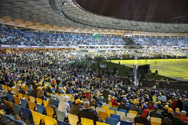 Olympijský stadion, otevření ceremonie, Kyjev, Ukrajina — Stock fotografie