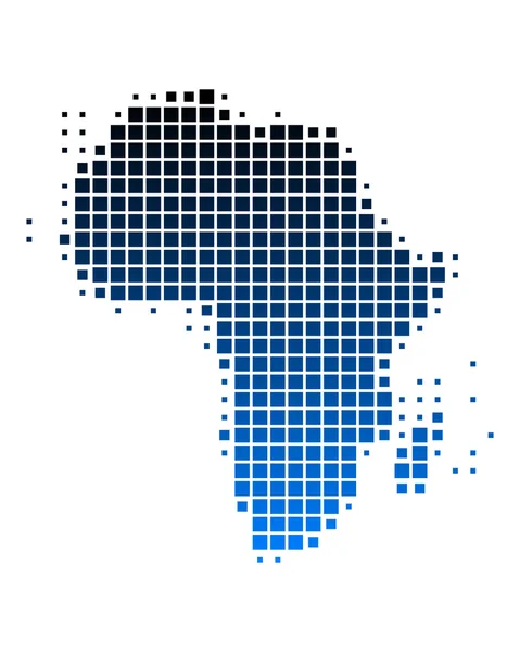 Karta över Afrika — Stock vektor