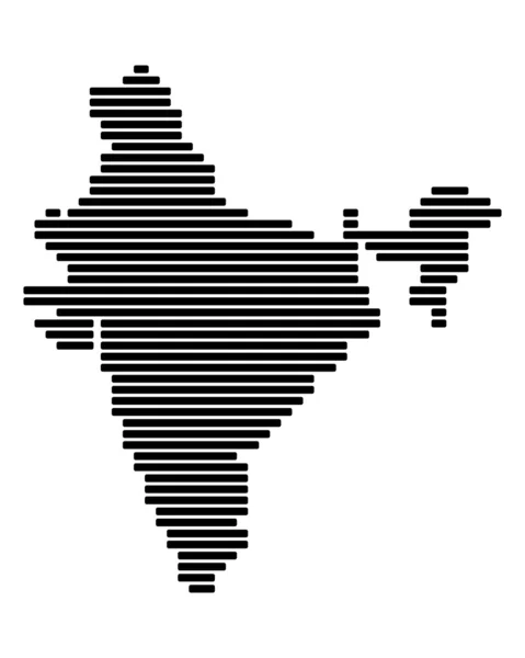 Karte von Indien — Stockvektor