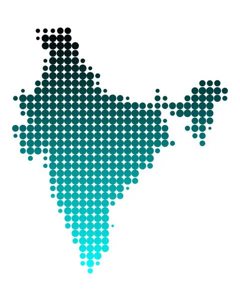 O mapa de Índia — Vetor de Stock