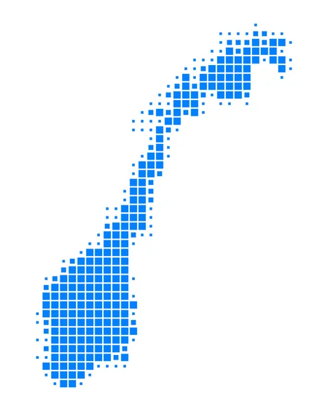 La carte de La Norvège — Image vectorielle