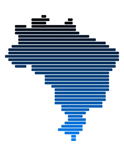 Χάρτης της Βραζιλίας — Διανυσματικό Αρχείο
