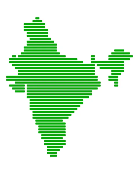 Karta över Indien — Stock vektor