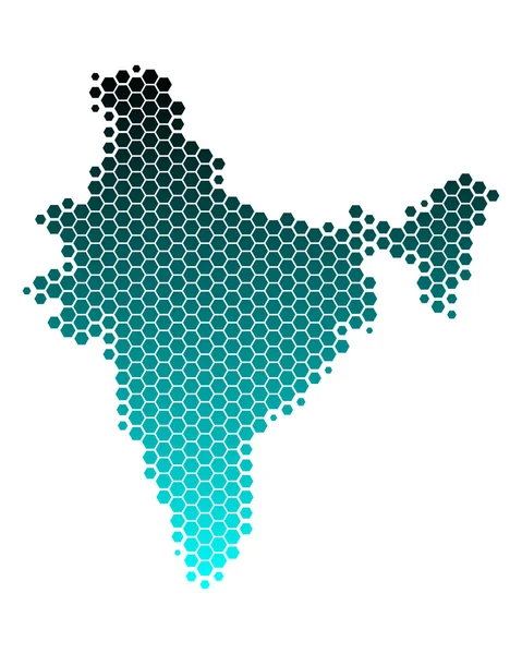 แผนที่ของอินเดีย — ภาพเวกเตอร์สต็อก