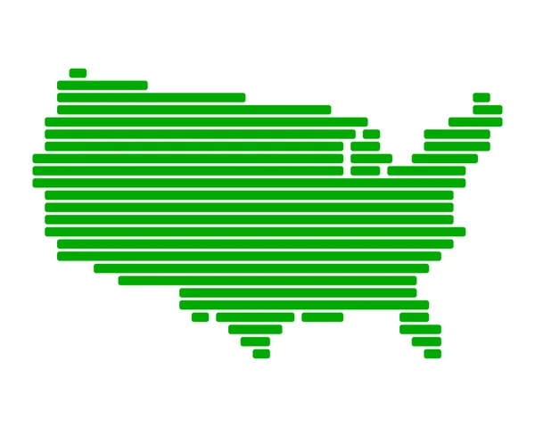 Karte der USA — Stockvektor
