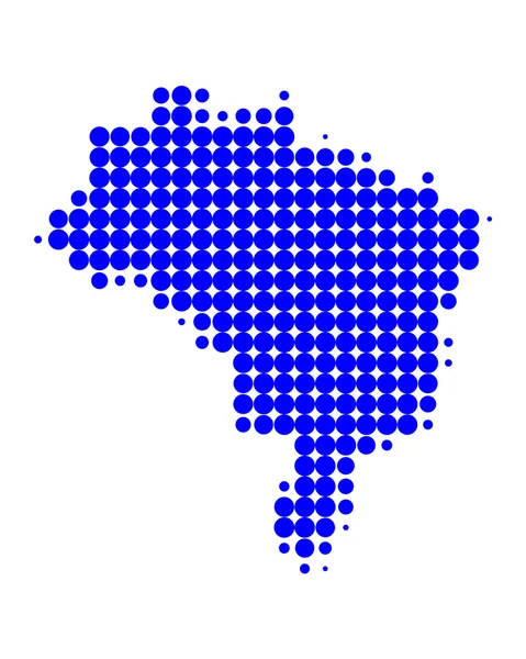La mappa di Brasile — Vettoriale Stock