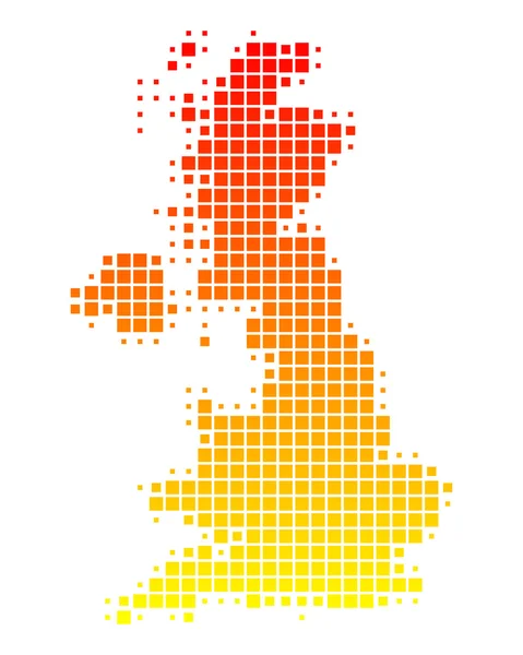 Karte von Großbritannien — Stockvektor