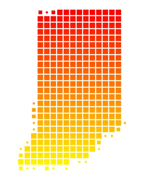 La carte de Indiana — Image vectorielle