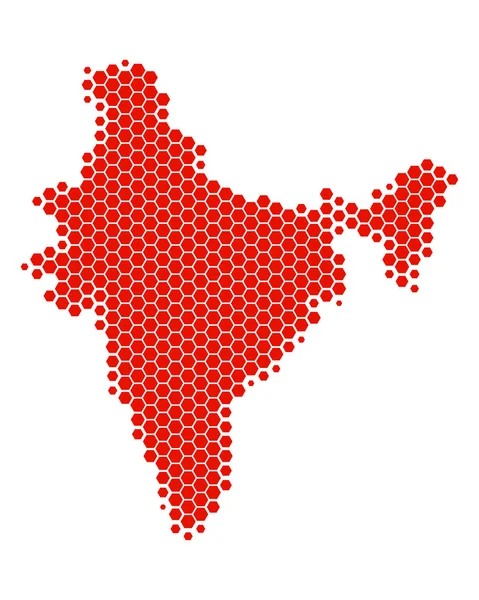 El mapa de India — Vector de stock