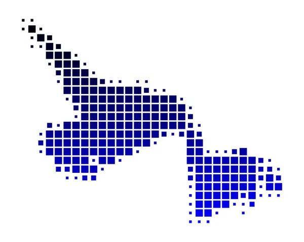 Mapa de Terranova y Labrador — Vector de stock