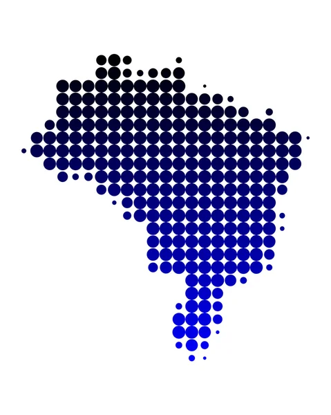 Karta över Brasilien — Stock vektor