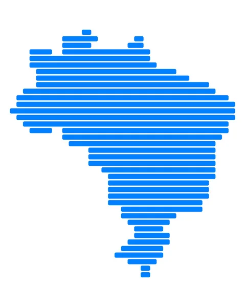Karta över Brasilien — Stock vektor