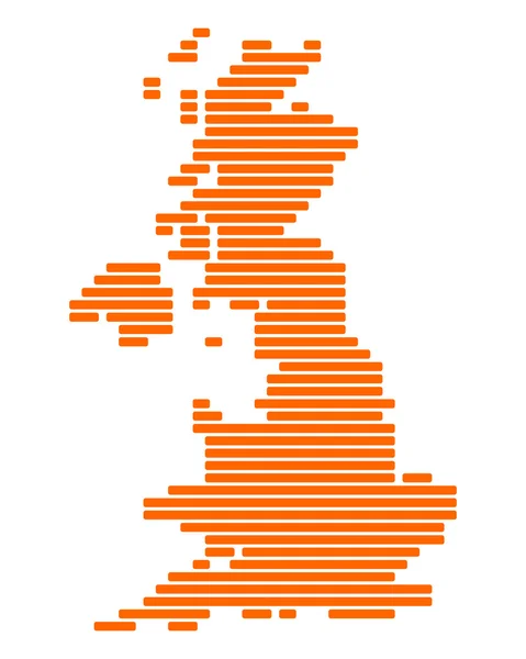 Mapa da Grã-Bretanha —  Vetores de Stock