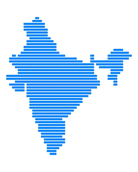 La mappa di India — Vettoriale Stock