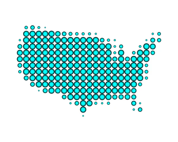 Carte des États-Unis d'Amérique — Image vectorielle