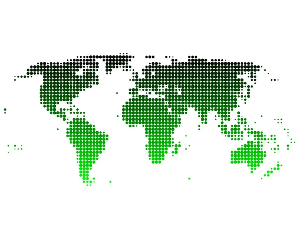 A la luz verdeDünya Haritası — Stok Vektör