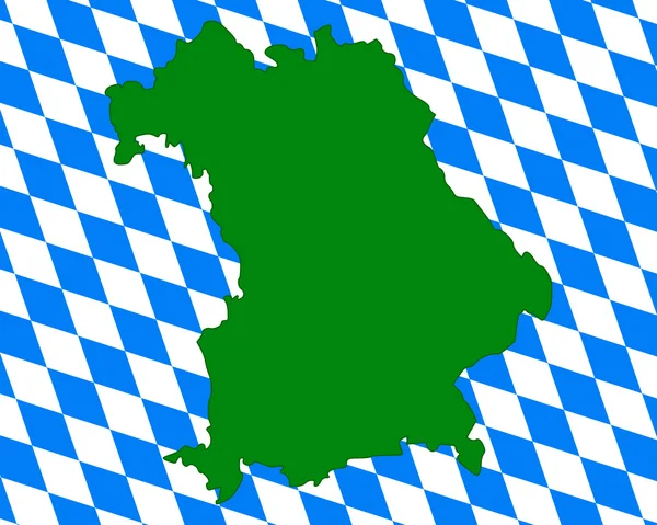 Mappa e bandiera di Bavaria — Vettoriale Stock