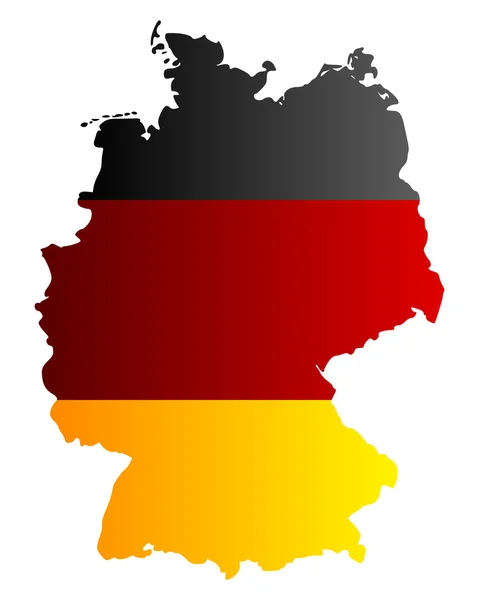 Карта и флаг Германии — стоковый вектор