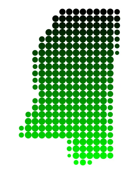 stock vector Map of Mississippi