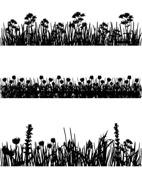 Sylwetki łąka — Wektor stockowy