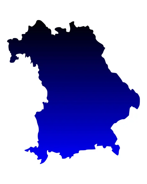 La mappa di Baviera — Vettoriale Stock