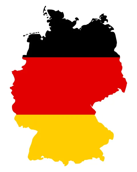 stock vector Map and flag of Germany