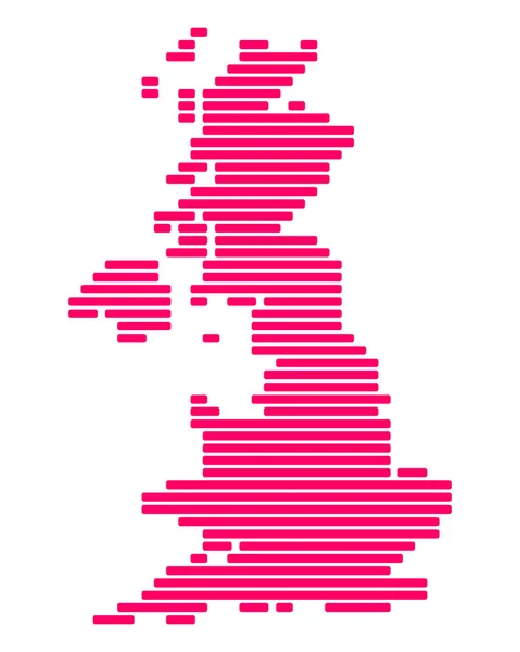 El mapa de Gran Bretaña — Vector de stock