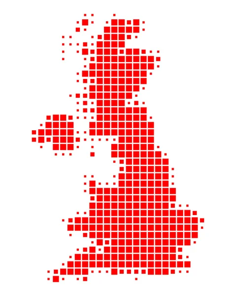 Nagy-Britannia térképén — Stock Vector
