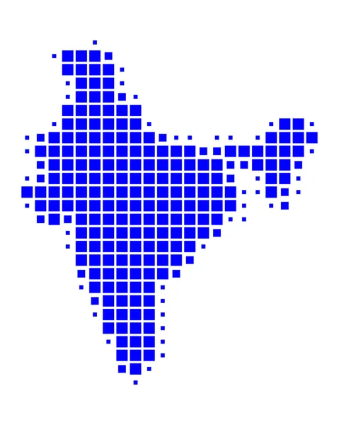 El mapa de India — Vector de stock