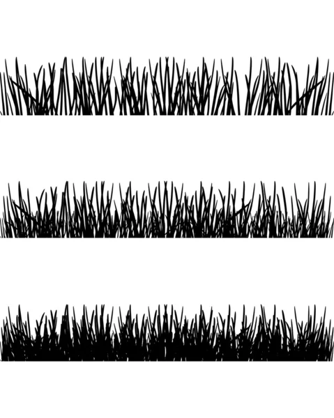 Silhouette di erba — Vettoriale Stock