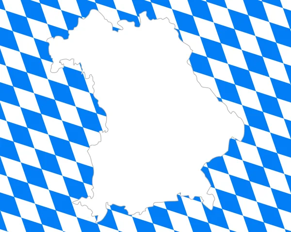 Mapa y bandera de Bavaria — Vector de stock