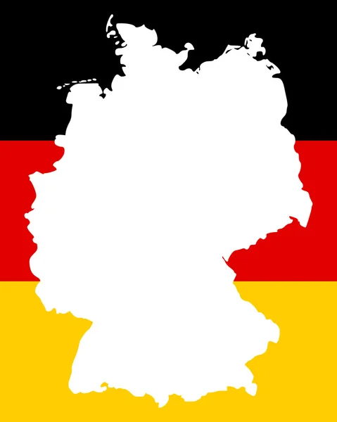Карта і прапор Німеччини — стоковий вектор