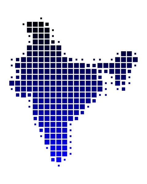 La mappa di India — Vettoriale Stock