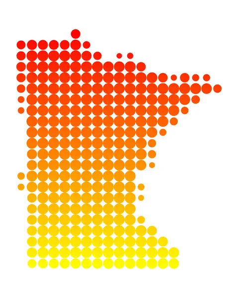 El mapa de Minnesota — Archivo Imágenes Vectoriales