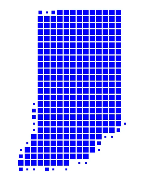 La carte de Indiana — Image vectorielle